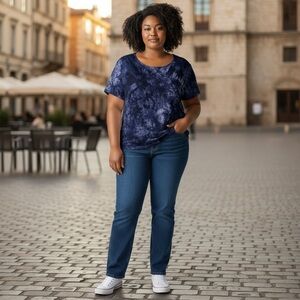 BELAROI TIE-DYED TOP. SIZE 2X. EUC.